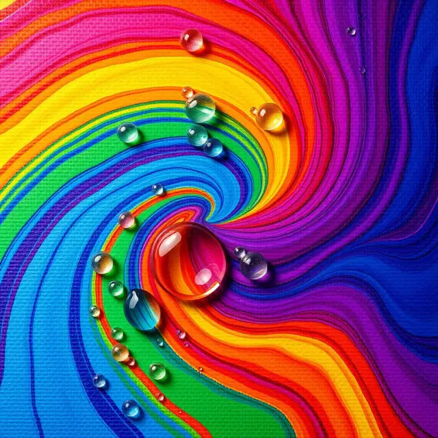 Rainbow Spiral Abstract