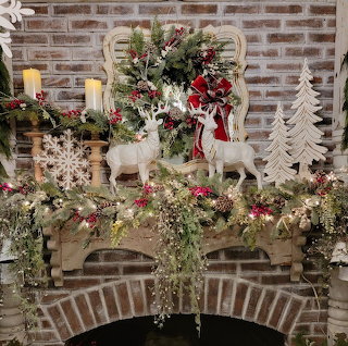 Christmas Mantle Decoration Display
