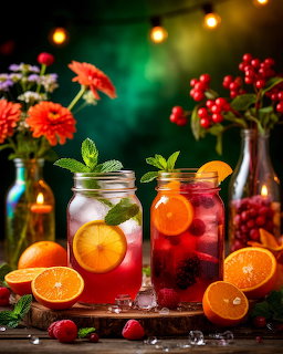 Colorful Fruit Drinks