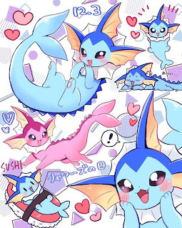 Vaporeon Pokemon Collage