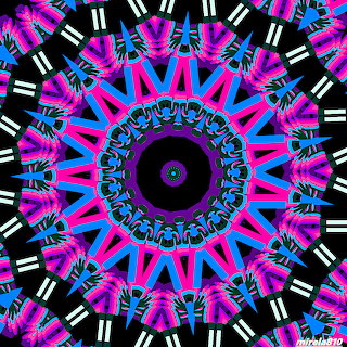 Vibrant Pink Blue Mandala
