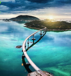 Coastal Bridge Over Turquoise Sea