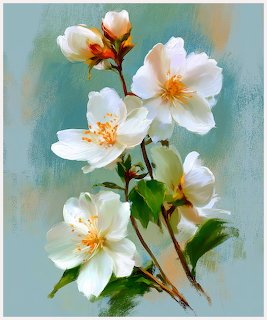 White Flowers Painting