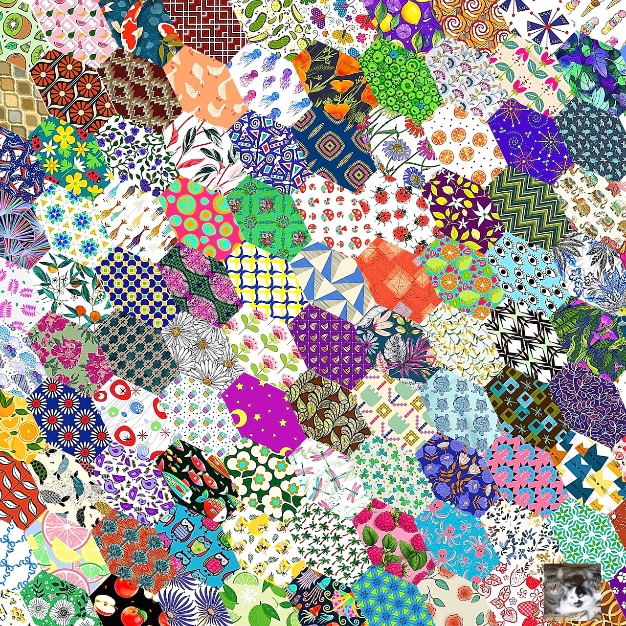 Colorful Patchwork Quilt Pattern