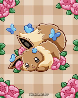 Eevee with Flowers