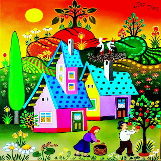 Colorful Village Sunset