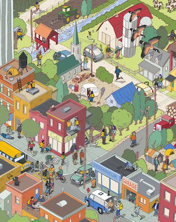 Isometric Town Illustration