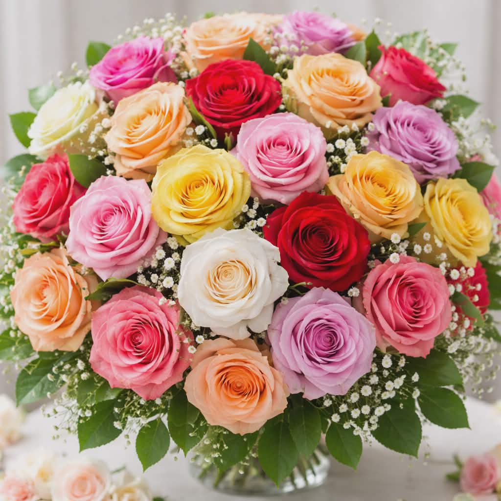 Colorful Rose Bouquet