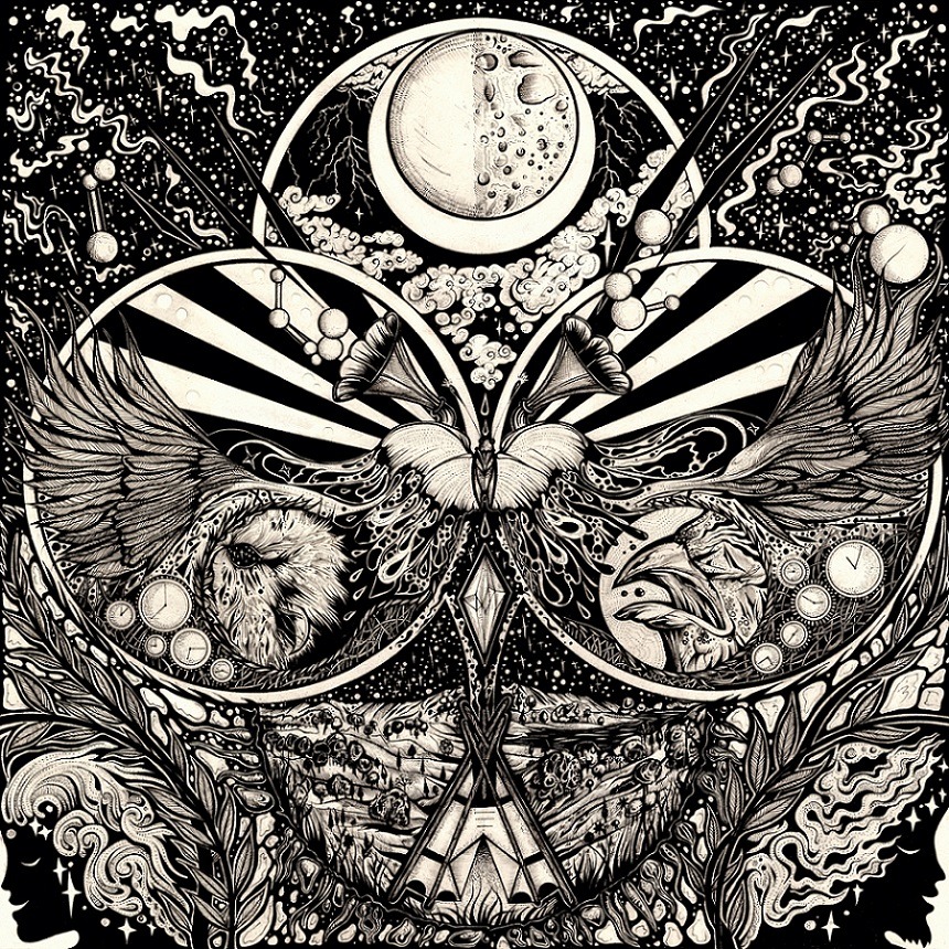 Psychedelic Butterfly Skull