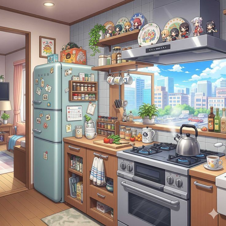 Cozy City Apartment Kitchen