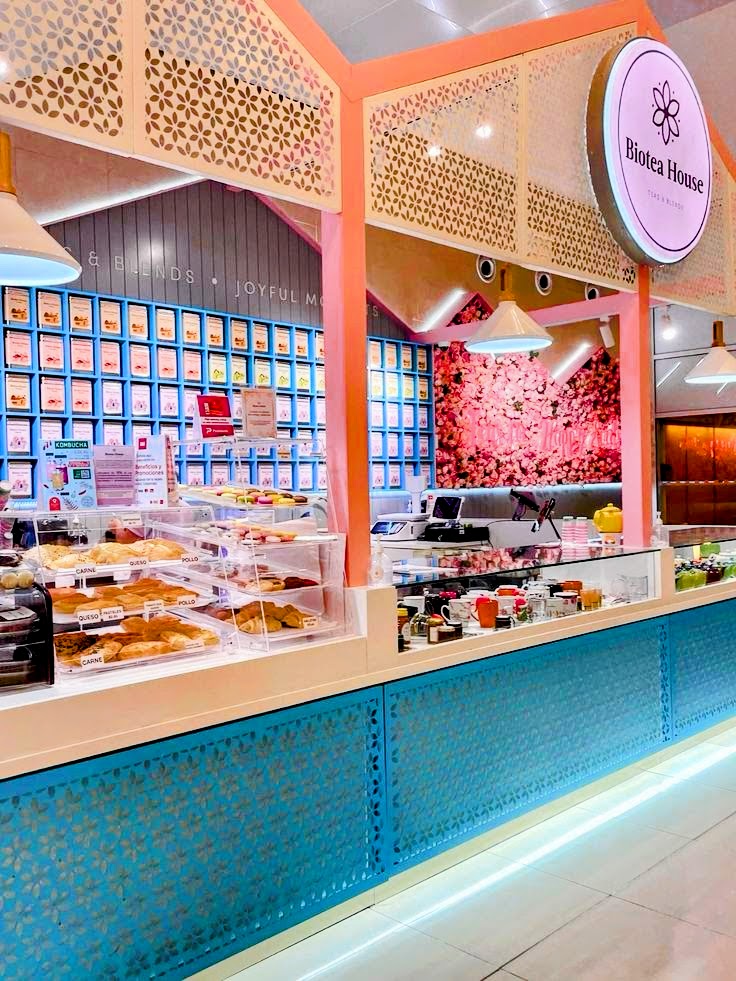 Colorful Bakery Counter Display