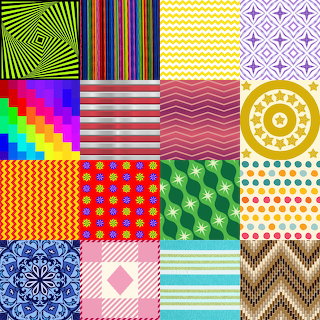 Colorful Pattern Patchwork Grid