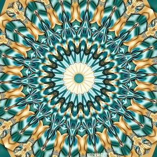 Teal and Gold Mandala