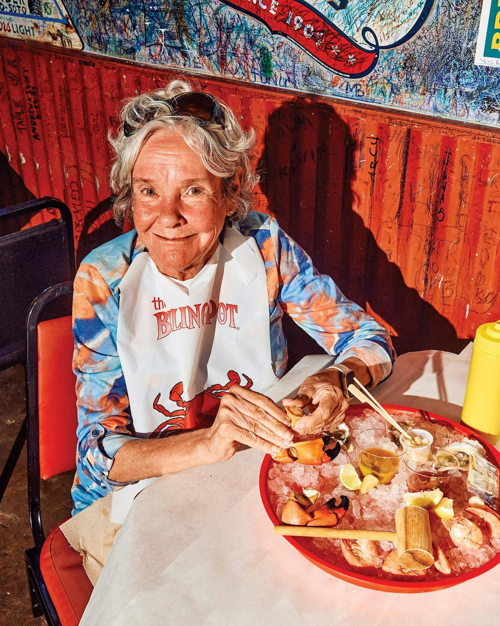 Woman at Seafood Restaurant