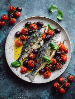 Roasted Fish with Tomatoes