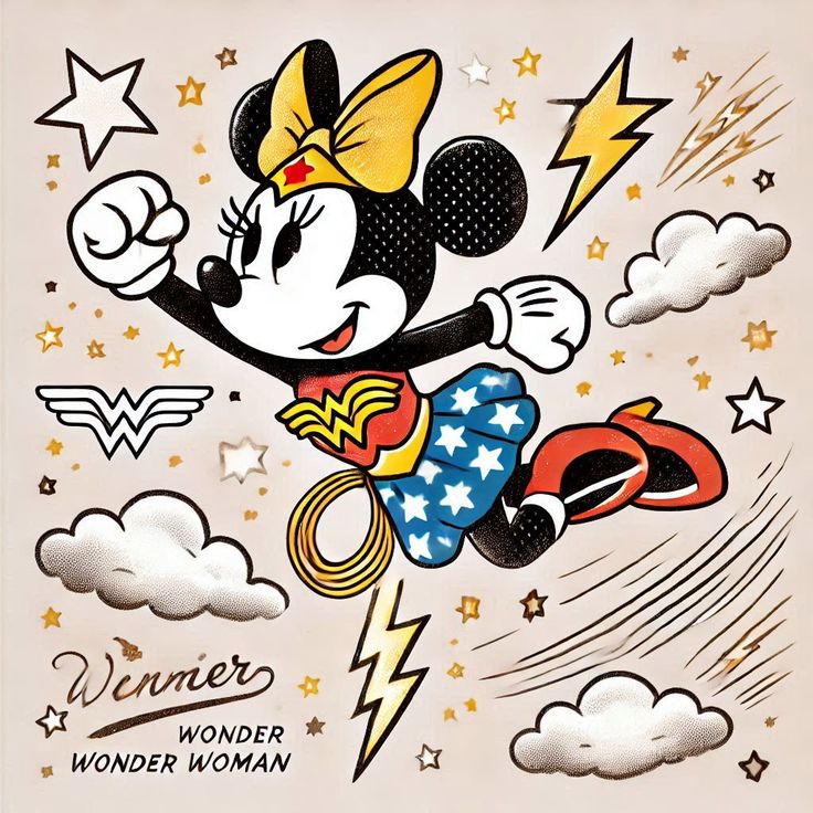 Minie Mouse Wonder Woman