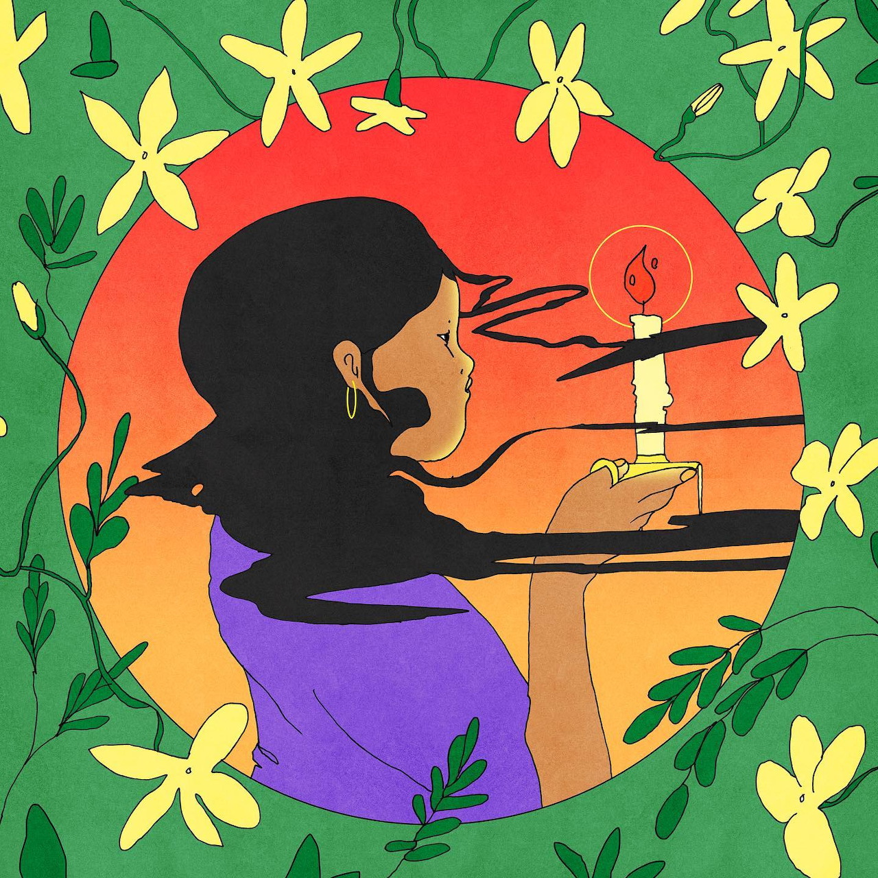 Woman Holding Candle