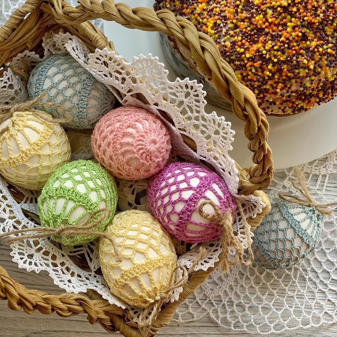Easter Eggs in Basket