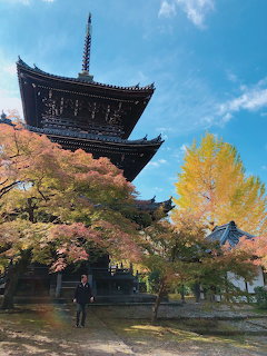 Japanese Pagoda Autumn Trees
