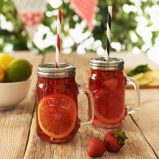 Strawberry Lemonade Mason Jars