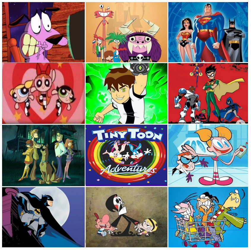 Cartoon Character Collage