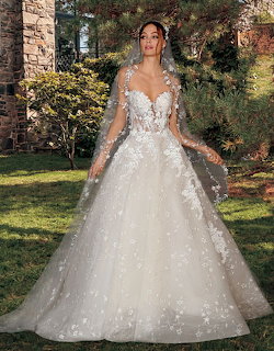 Bride in Lace Wedding Gown