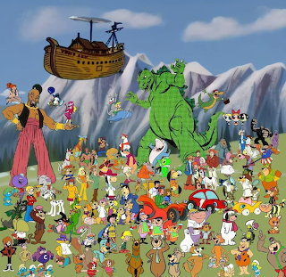 Classic Cartoon Characters Collage