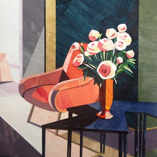 Interior with Cat and Flowers