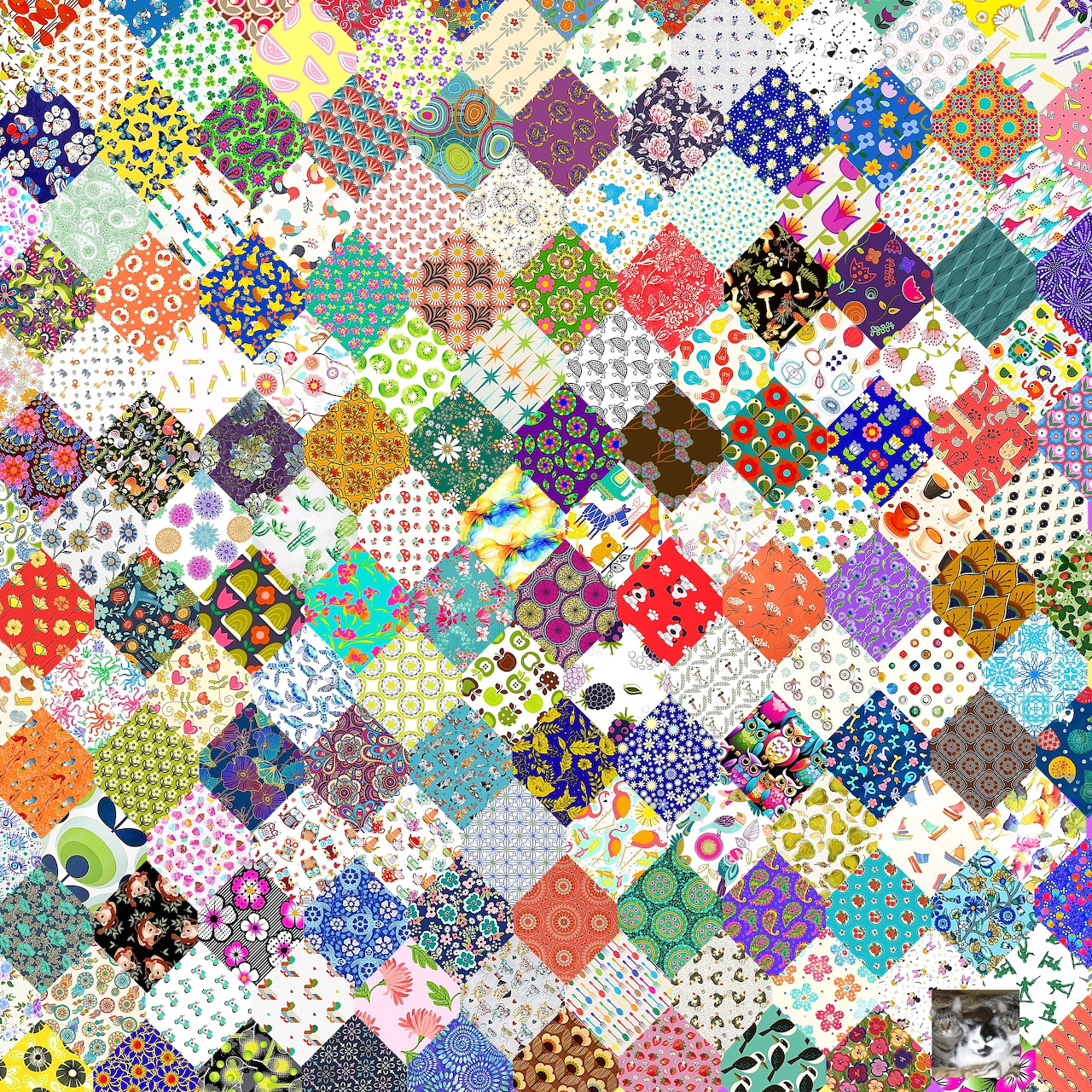 Colorful Patchwork Quilt Pattern