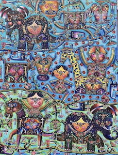 Colorful Folk Art Characters