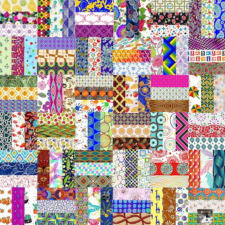 Colorful Pattern Patchwork Collage