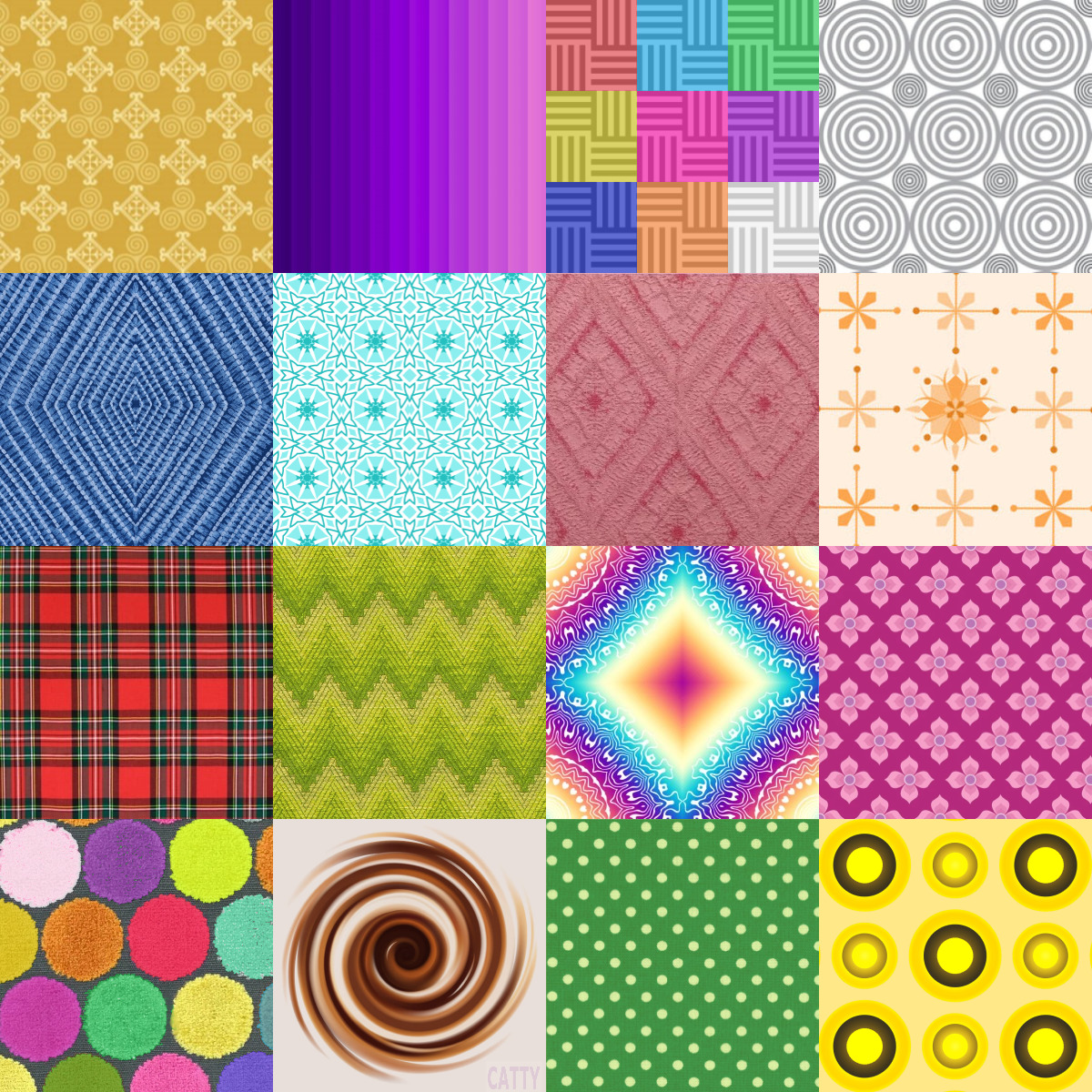 Colorful Pattern Patchwork Grid