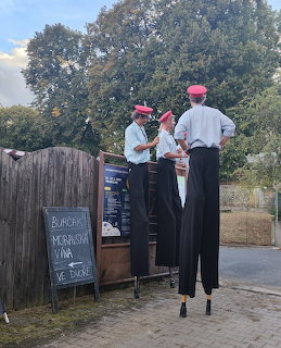 Street Performers on Stilts