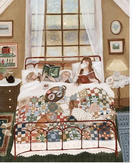 Family in Quilt Bed