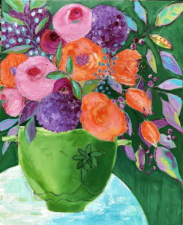 Colorful Flower Bouquet Painting