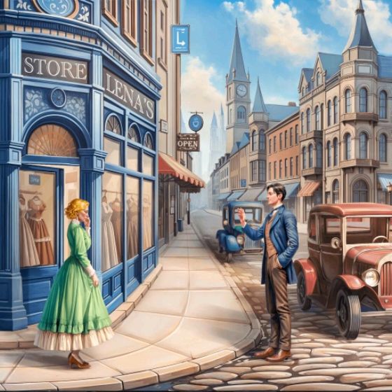 Vintage European Street Scene