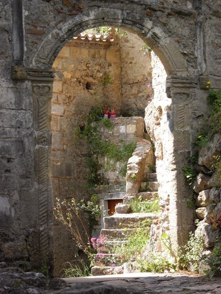 Stone Arch Ruins Stairway