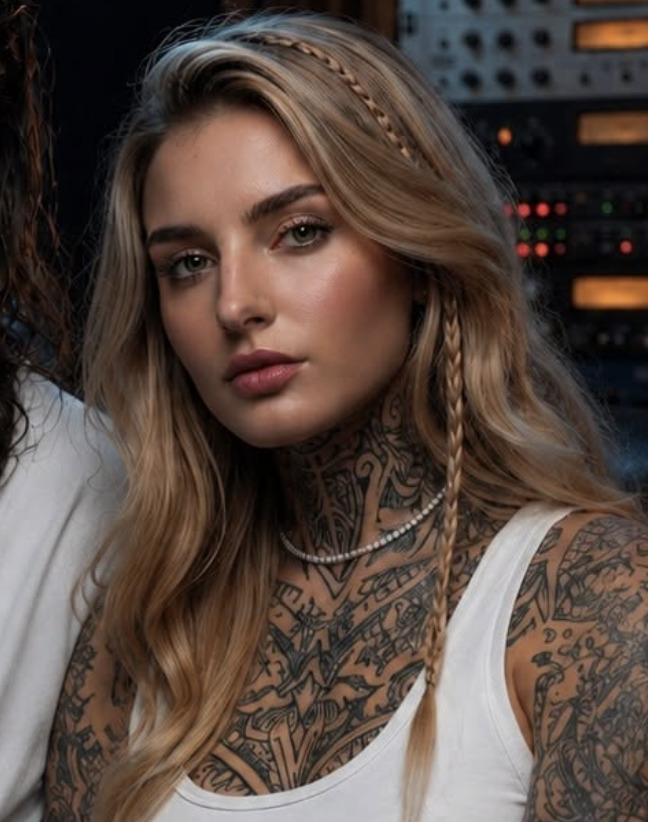 Tattooed Woman Portrait