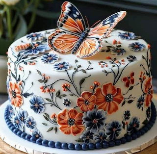 Butterfly Floral Cake
