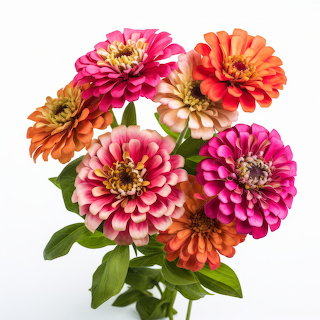 Colorful Zinnia Flowers