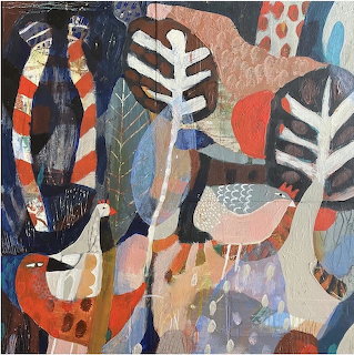 Abstract Bird Painting