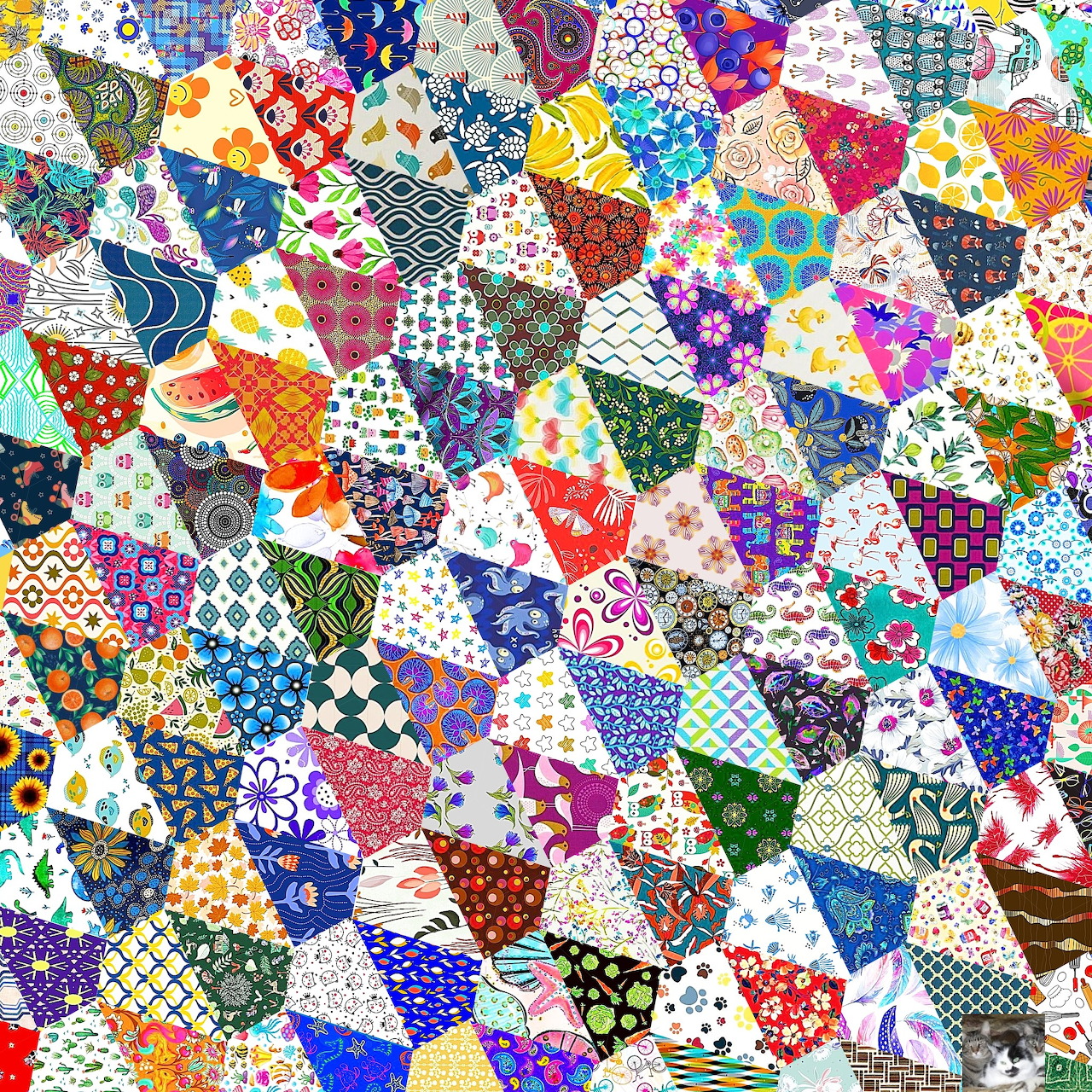 Colorful Patchwork Quilt Pattern