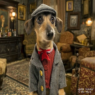 Dapper Dachshund in Tweed