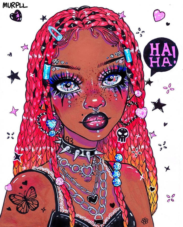Black Girl Alt Aesthetic Art