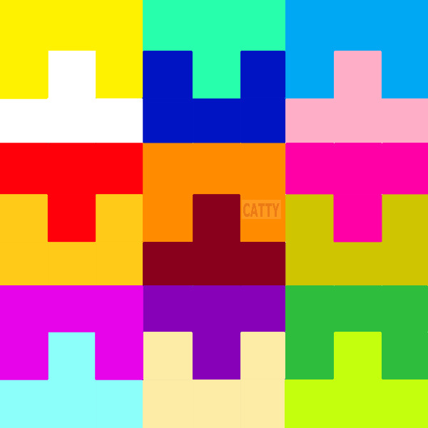 Colorful Interlocking Puzzle Pieces