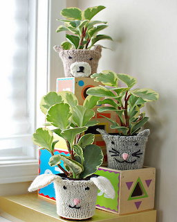 Knitted Animal Poted Plants