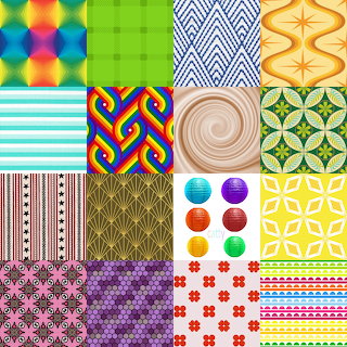 Colorful Pattern Patchwork Grid