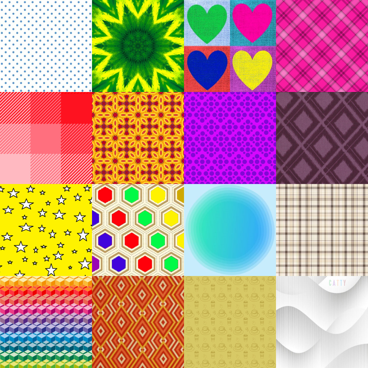 Colorful Pattern Patchwork Grid