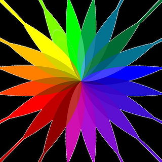 Rainbow Color Wheel Starburst