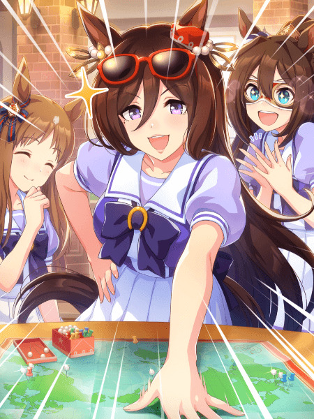 Umamusume Girls Playing Board Game